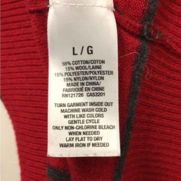 Aeropostale Mens V Neck Wool Blend Striped Sweater Preppy Urban Grunge Retro L - Picture 7 of 7